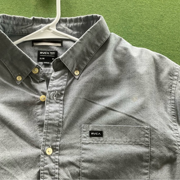 RVCA button down shirt gray Size x-Large - Picture 2 of 5